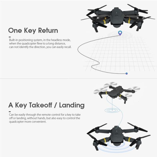 Flying Drone Toy Foldable Mini Quadcopter helicopter One Key Return Drones