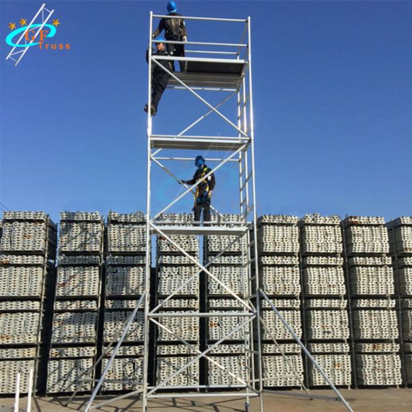 Outdoor Removable Aluminum Telescopic Scaffold Tower Easy Install