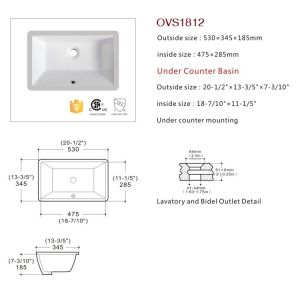 Quality Soft Closing Seat Undermount Bathroom Basin Lavatory Vanity Sink for sale
