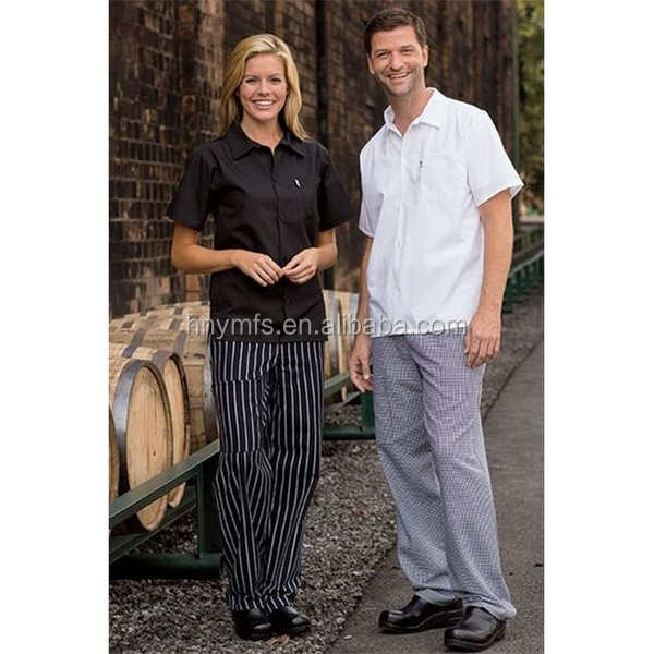 Men's Loose Chef Work Pants Kitchen Restaurant Chef Trousers