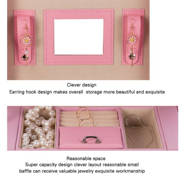 Water Resistant Three Layer Luxury Jewelry Box For Parents Eco Friendly