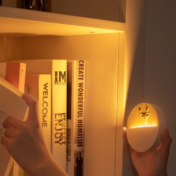 USB Rechargeable Motion Sensor Light, Dimmable USB rechargeable deer shape fragrance soft touch wall light