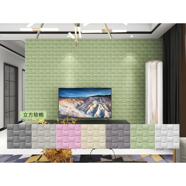 Interior Wallpaper Wood Grain PE Foam 3D Decoration Wall Coating Sticker with Anti-Static Function