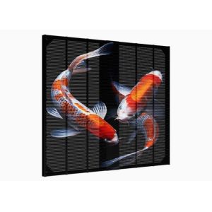 Quality P2.6 1000*1000mm Transparent Grille Display Screen 4500cd LED Advertising Mesh LED Video Wall for Advertising for sale