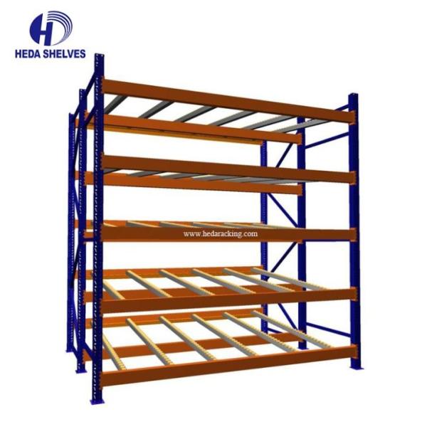 Buy Carton Flow Pallet Racking System  Auto Slides Smoothly at wholesale prices