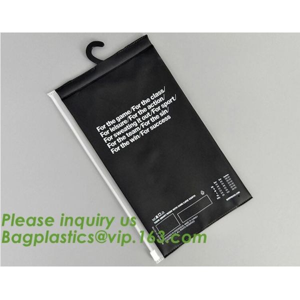 Frosted Zip lockk bag EVA PVC hanger bag for clothes, EVA frost drawstring bag, Frosted Plastic EVA Garment Packing Bag zi