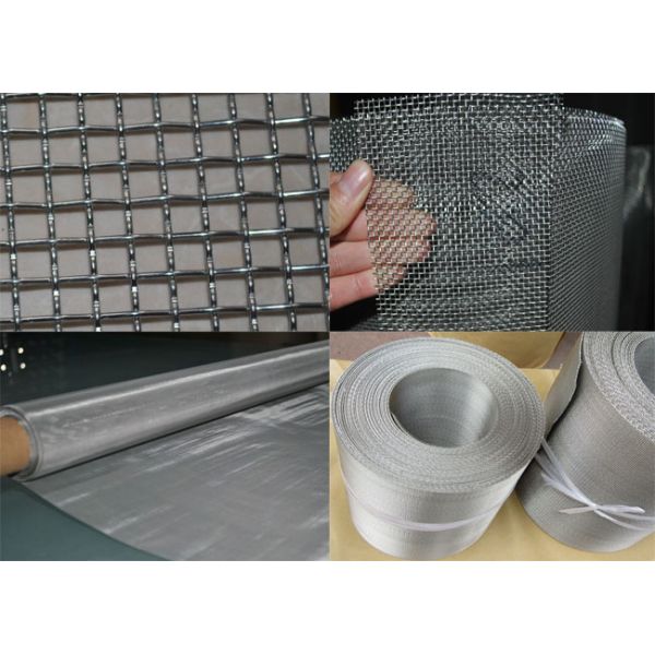 Plain Weave Stainless Steel Wire Mesh For Corrosion Resistance , Square Hole Size