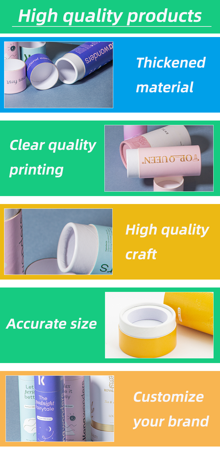 Environmentally friendly craft packaging tea paper tube customized cylindrical high-quality tea perfume cardboard paper tube packaging
