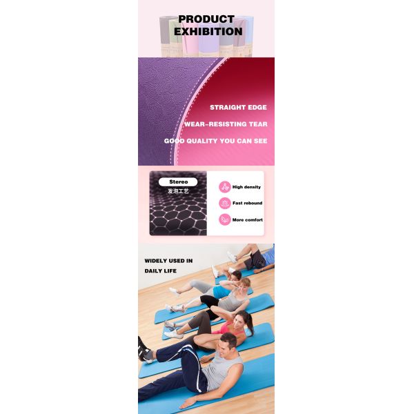 Antistatic 183CM Workout Yoga Mat Natural Pilates Large Outdoor