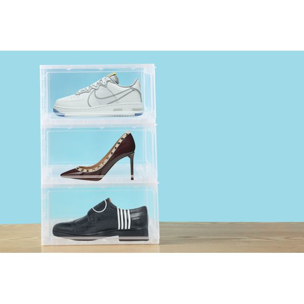 DustProof Transparent Plastic Shoe Box Superposition Display Moisture Proof