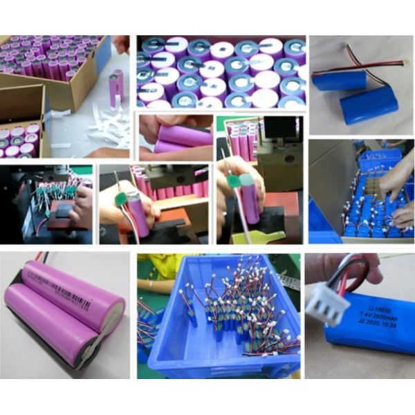 7.4V 2600mAh 18650 Cell Battery Pack With 3 Leads And 3-Pin Contact For Pos Machine