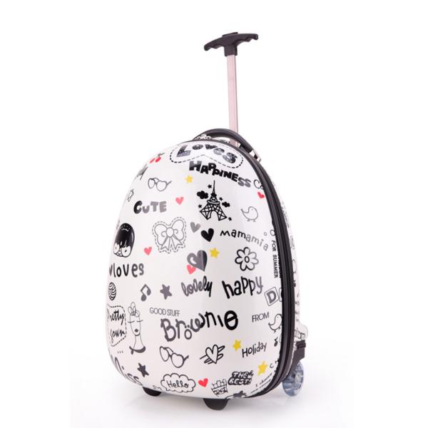 Unisex Travel Children Trolley Bag Carry on Hard Shell Zipper Wheeled Suitcases Kids Rolling Spinner Luggage Scooter Suitcase