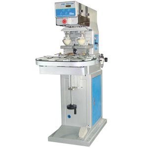 Quality factory supply digital pneumatic 2 color pad printer with conveyor for toys for sale