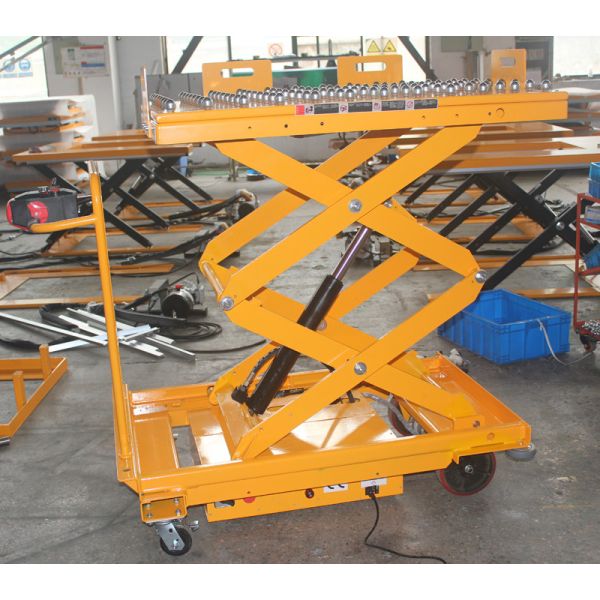 500kg 1102lbs Roller Lift Table Roller Ball Lift Table Mobile Scissor Lift Electric Trucks