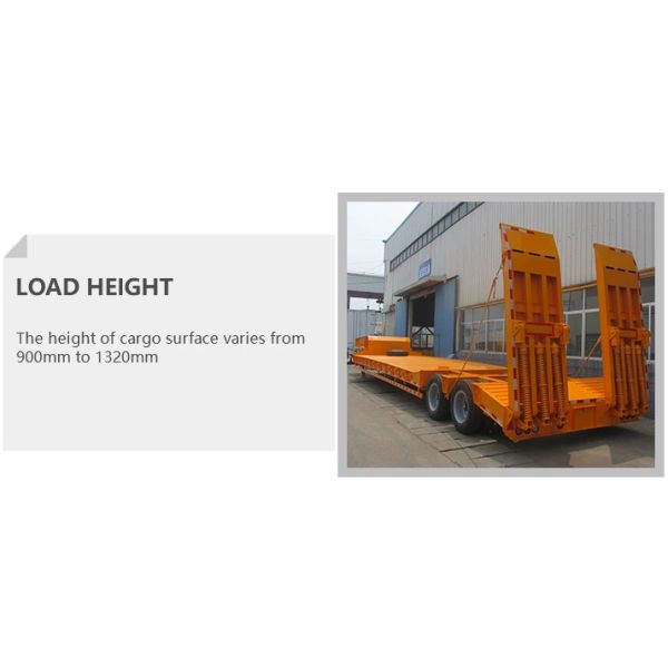 Concave Beam Extendable 3 Axle 100 Ton Lowboy Semi Trailer