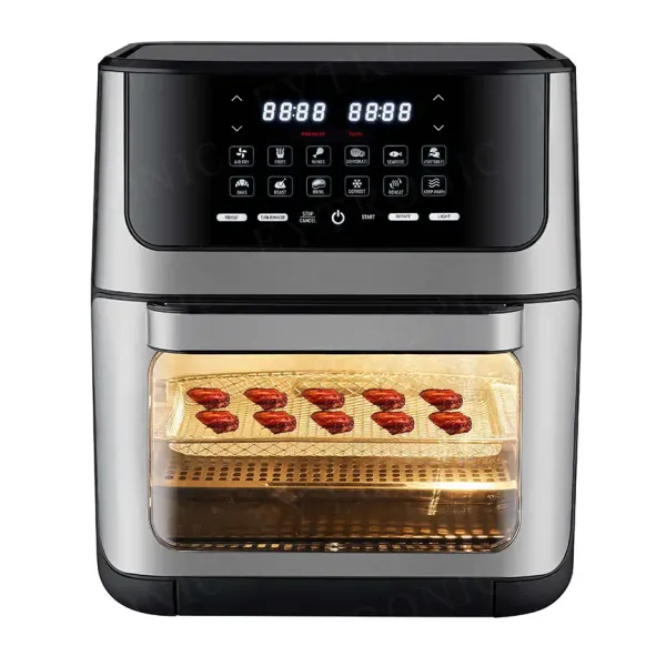Steam Digital Air Fryer With Digital Screen Stainless Steel Rotisserie Chicken Grill Machine