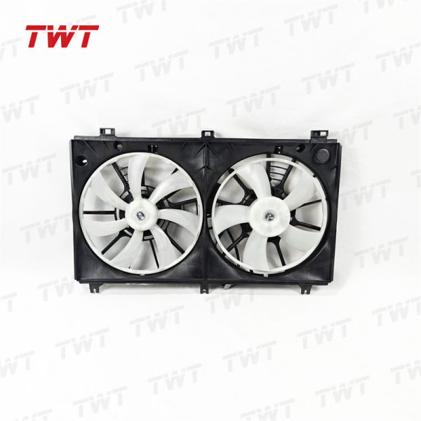TWT 16363-50040 16711-0H060 Dual Radiator Condenser Cooling Shroud Fan Assembly 1671131600 for Toyota Lexus IS2###/3###
