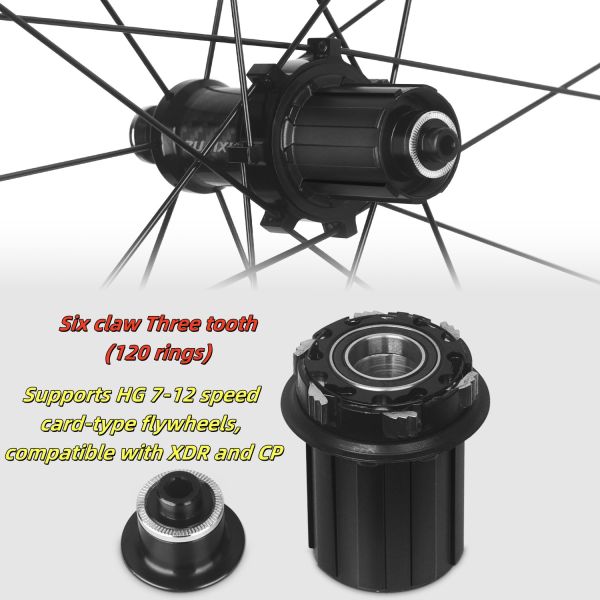 700C 120Rings V Brake Disc Road Bike Wheelset Aluminum Alloy 40mm Height Rhombic Gold Spokes Clincher Rim Gold Mark