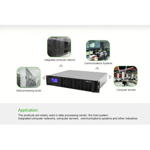 High Frequency Online 9kW 10KVA Rack Mount UPS Power Supply System Without Battery