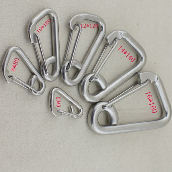 Stainless Steel SS316 Mirror Polish Egg Type Snap Hook for Industrial Applications