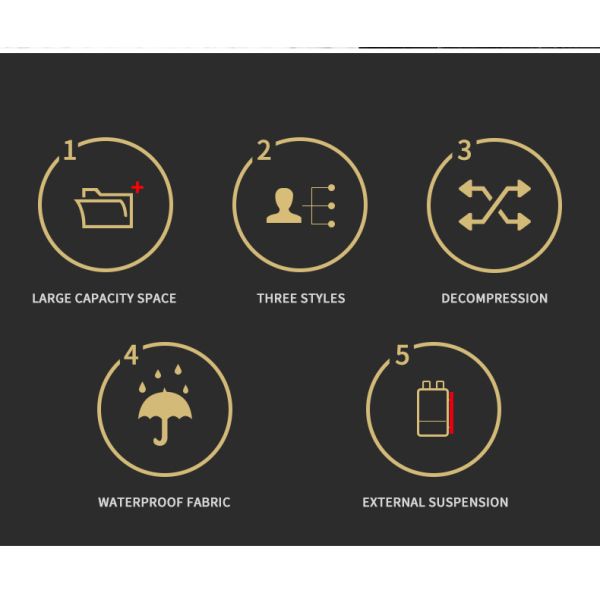 Black PU Waterproof Climbing Backpack Water Resistant Hiking Backpack OEM/ODM