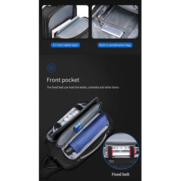 Hot selling custom logo waterproof men fashion shoulder chest crossbody sling bag for men messenger bags