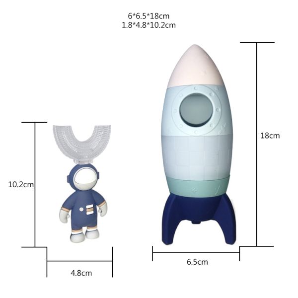Silicone Baby Rocket Toy Teeth Brush Decoration Customized Color