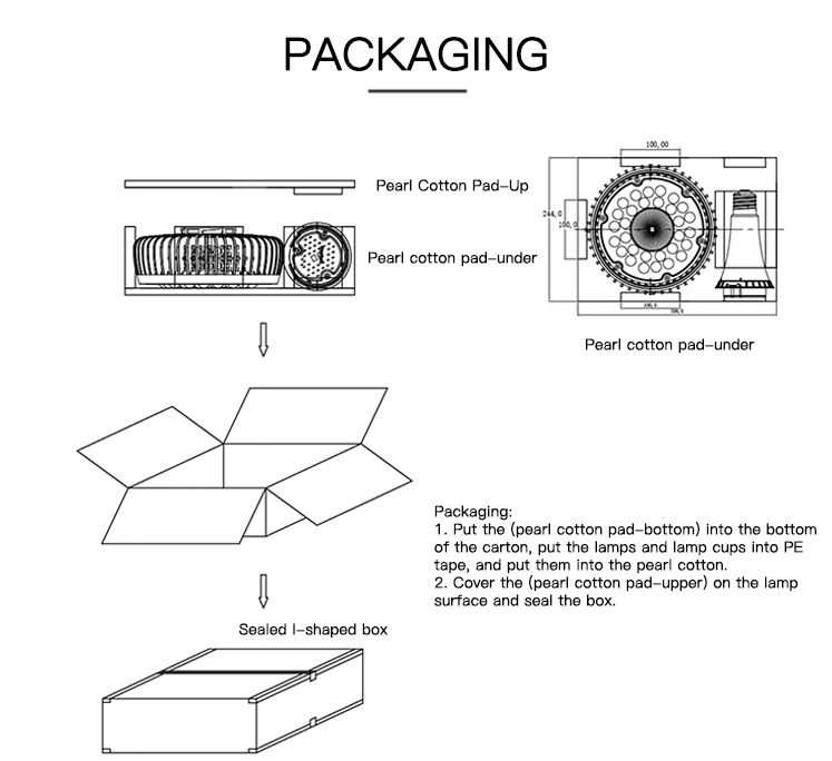 60W 100W 150W Linear High Bay LED Lights with Meanwell HBG driver