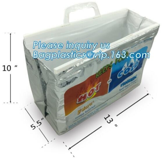 Aluminum Foil Food Use Disposable Cooler Bag Insulated Thermal Bag Organizer Storage Frozen Lunch Bag bagease bagplastic