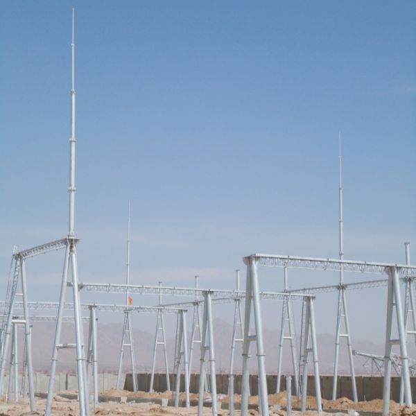 500KV Galvanized Steel Tubular Tower Pole For Substation Transmission Line