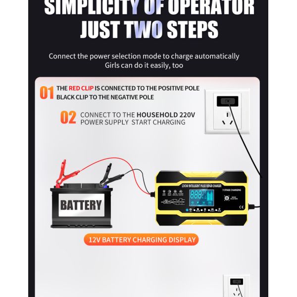 12V 24V PWM Intelligent Lead Acid Battery Charger ISO9001