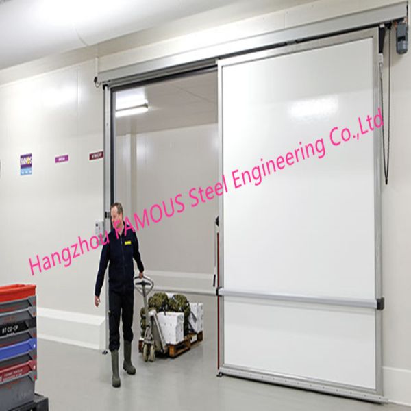 Motor Embedded Sliding Doors Bi-Parting Horizontal Industrial Sliding Power Operated Doors