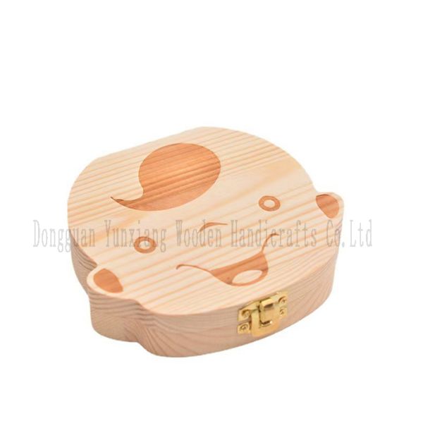 Baby Tooth Fairy Box, First Tooth Keepsake Box for Kids - Wooden Tooth Holder & Storage Gift Box for Boys and Girls