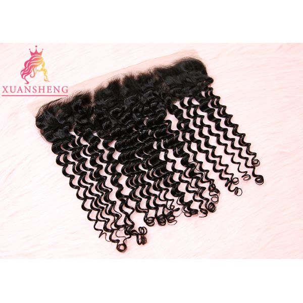 Full Cuticle 13x4 Lace Frontal Deep Wave 100% Virgin Human Closure Hair