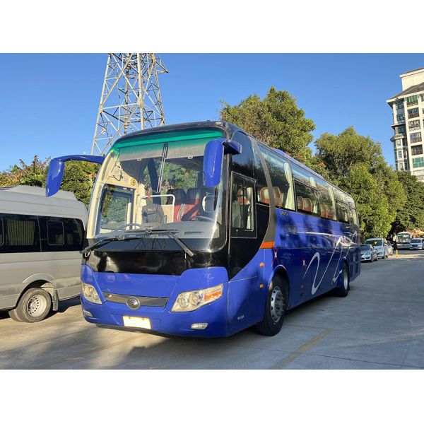 Blue Used Bus 51 Seats Euro 4 Emission Standard