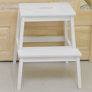Wooden ladder stool, living room and kitchen room furniture