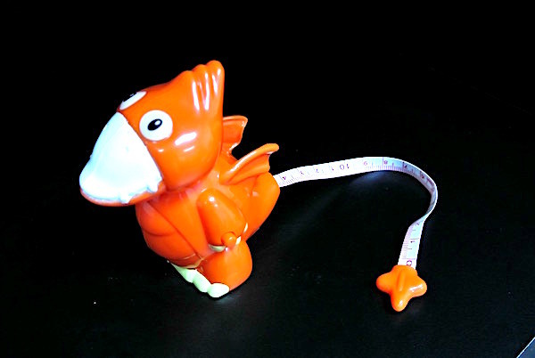 Orange Dinosaur Ruler Plastic Toy Figures For Kid Play Multi Shapes Available