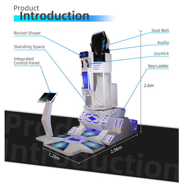 Single Player 360 Degree Virtual Reality Game Equipment Arcade 9D Simulator