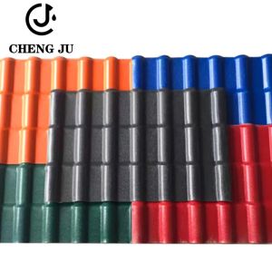 Quality Glazed PVC Roof Tile Synthetic Resinvilla Bamboo Joint Waterproof Tile for sale