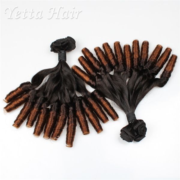 Professional Unprocessed Funmi Virgin Hair 16 Inch Ombre Spiral Curl