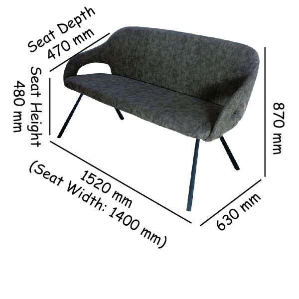 Polyurethane PU Upholstered Dining Chair Livingroom Chair Loveseat Lounger