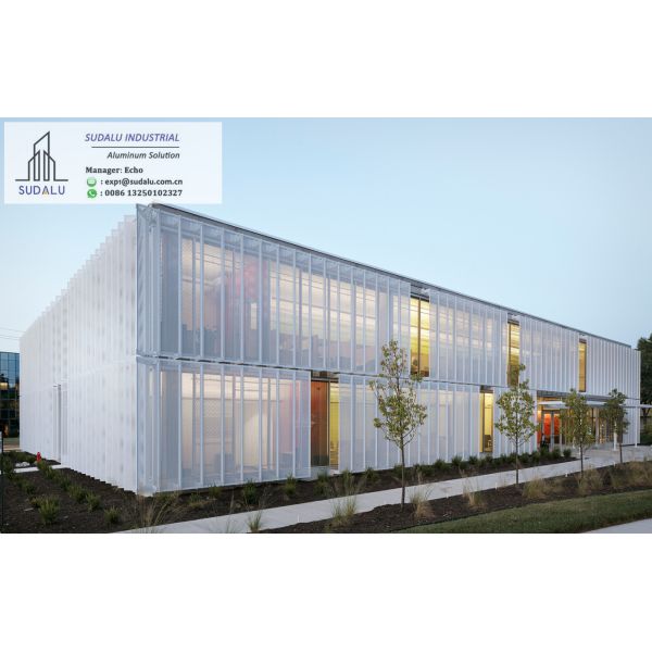 SUDALU Solar Shape Aluminum Facade Cladding Panel for Outdoor Decoration Metal Perforated Panel