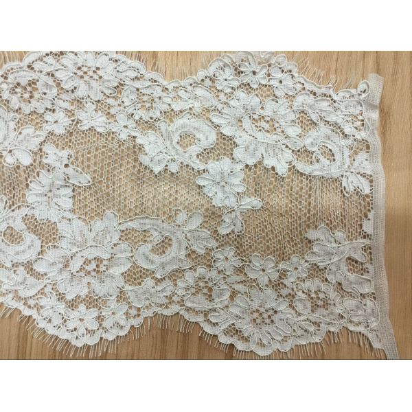 Jacquard Lace border for Wedding dress Cord lace edge in Ivory Color