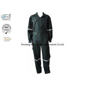 Quality Flame Resistant Insulated Coveralls Dark Green Oil Gas Industrial Safety for sale