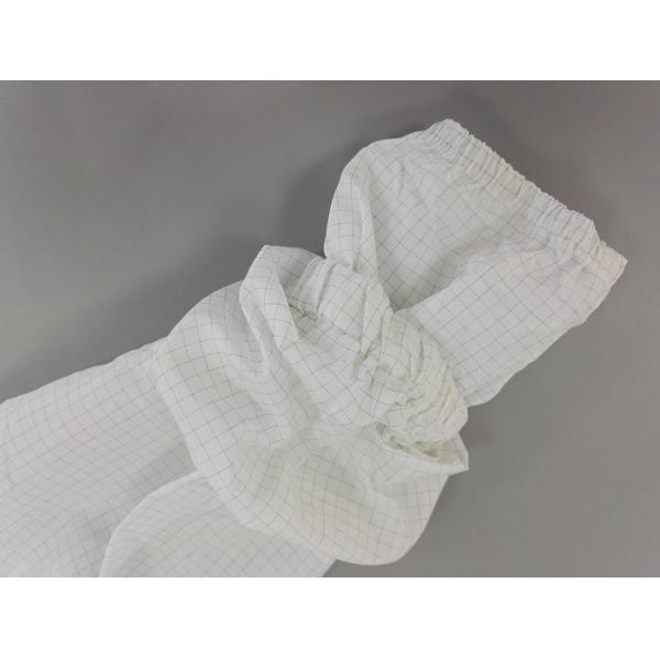 Polyester Lightweight ESD Cleanroom Coverall Long Sleeve White Size S - 5XL