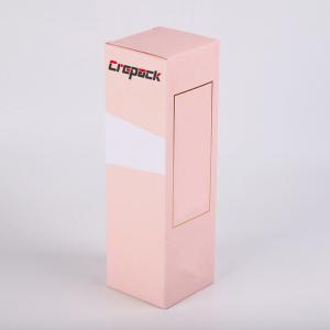 China Pink Single Bottle Perfume Cosmetic Packaging Boxes With Insert Pink Interior on sale