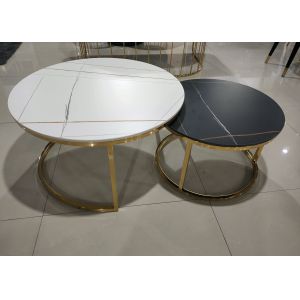 Quality Gilt 80cm 43cm Round Wrought Iron Coffee Table for sale