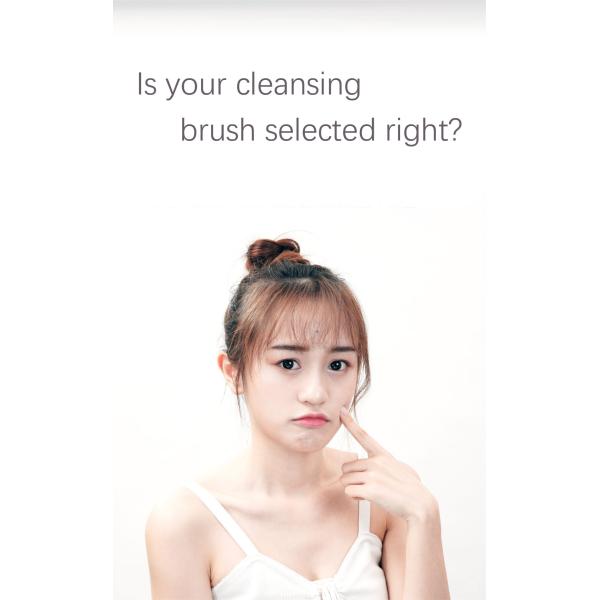 8000 Times/ Per Min High Frequency Vibration Wireless Silicone Ultrasonic Facial Cleaner