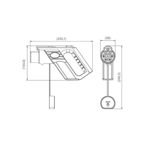Three Phase 63A EV Charger Connectors GB/T 18487 Standard