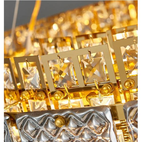 Anti Corrosion Smoked Glass Modern Crystal Chandelier AC110V- 240V